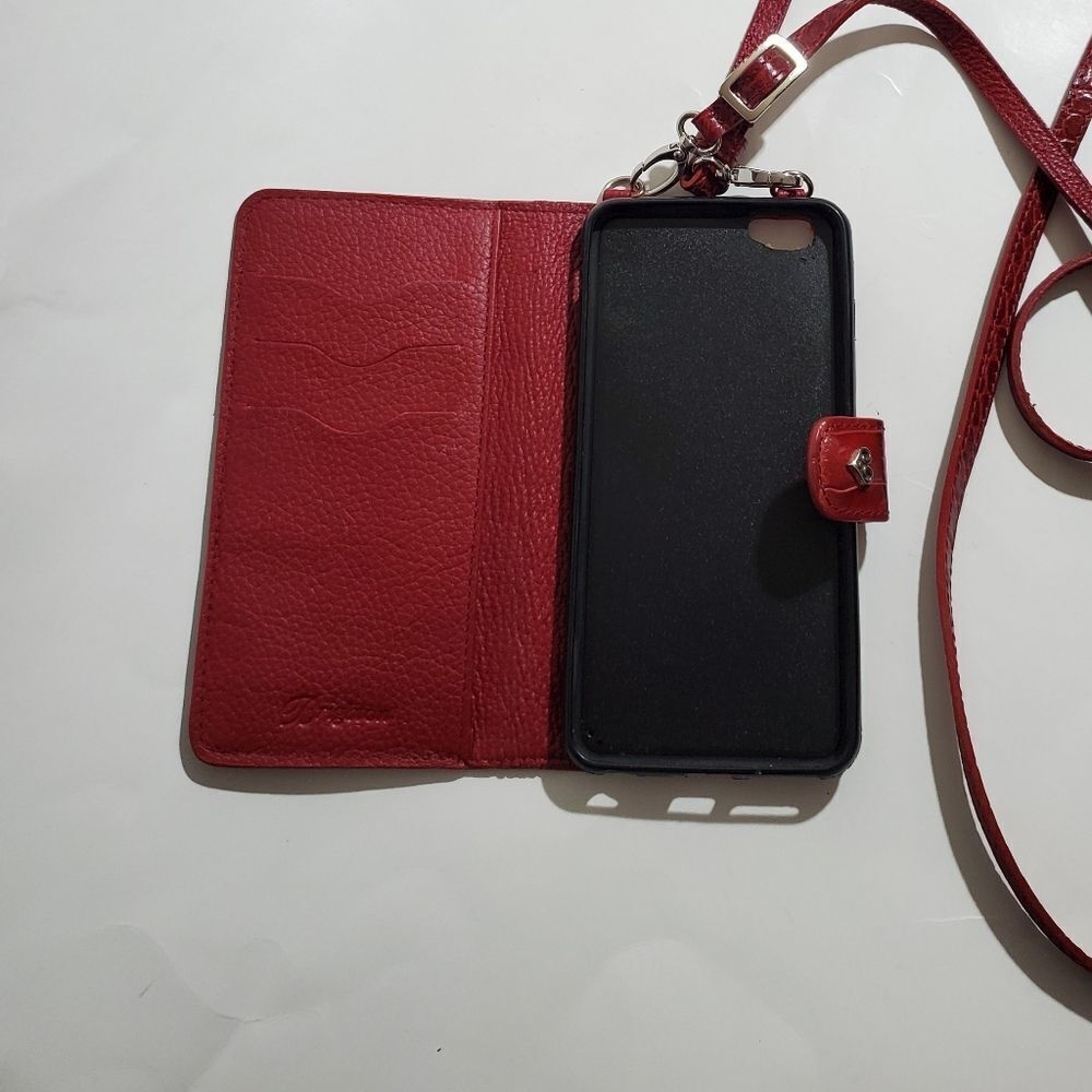 Brighton leather print cellphone holder crossbody - Picture 5 of 8